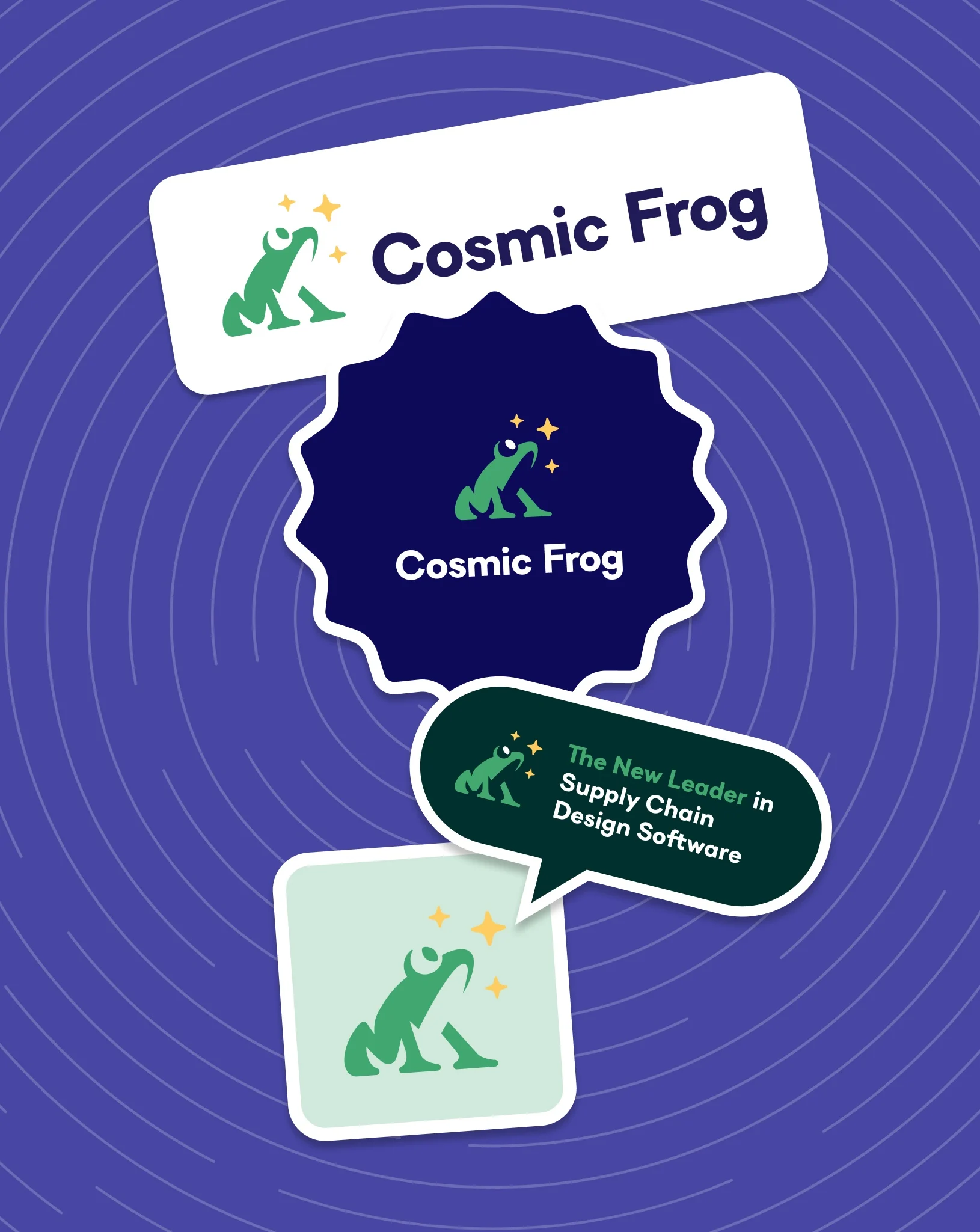 Cosmic Frog stickers