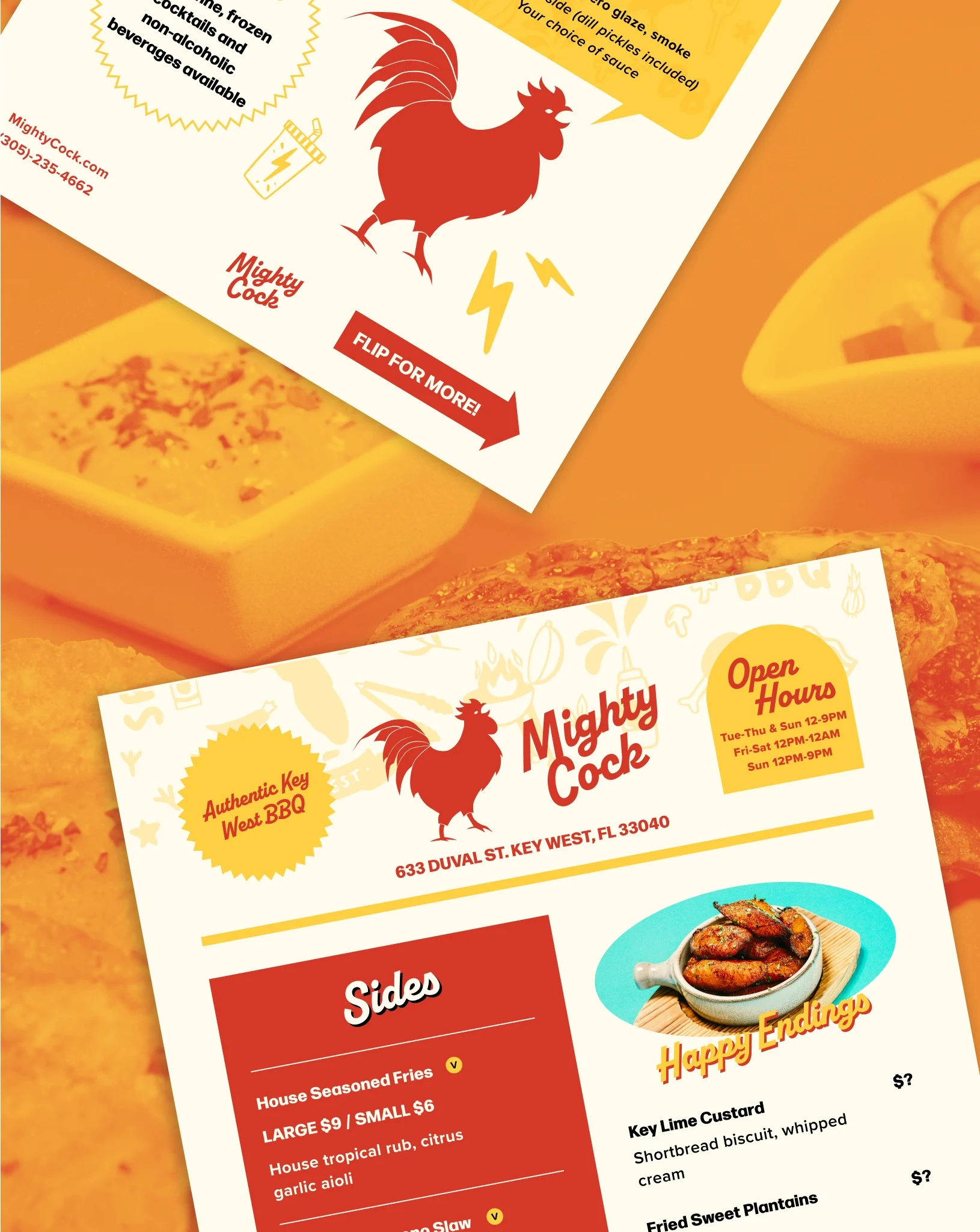 Mighty Cock menu
