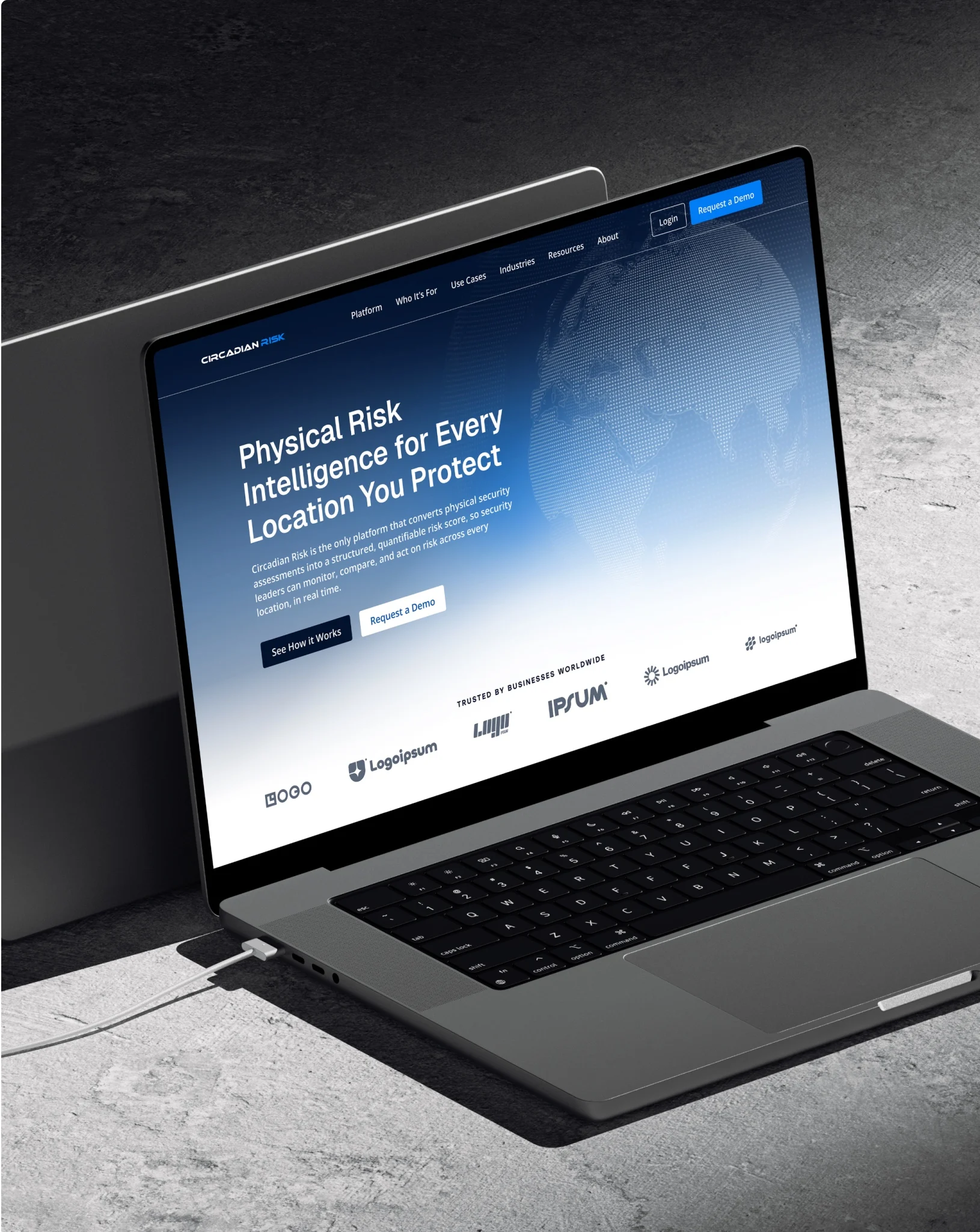 Optilogic website on a laptop